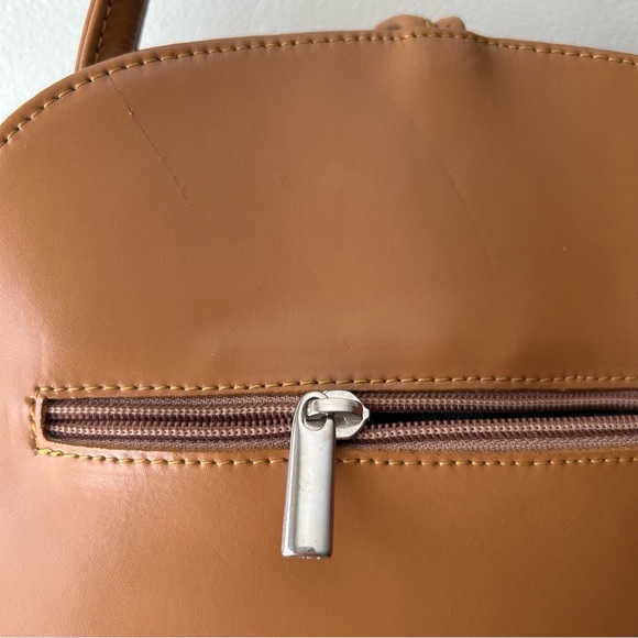 Tiffany and Fred Paris Leather Handbag Purse Brown Tan - Picture 13 of 16